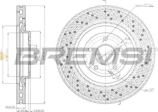 Bremsi CD7650V - Əyləc Diski furqanavto.az