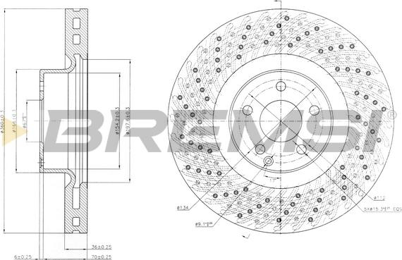 Bremsi CD7662V - Əyləc Diski furqanavto.az