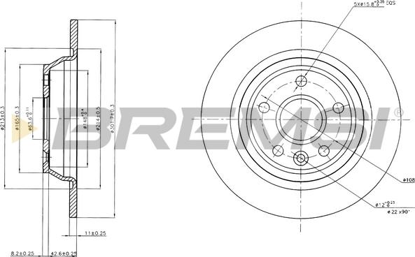 Bremsi CD7616S - Əyləc Diski furqanavto.az