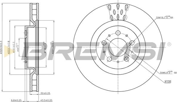 Bremsi CD7682V - Əyləc Diski furqanavto.az