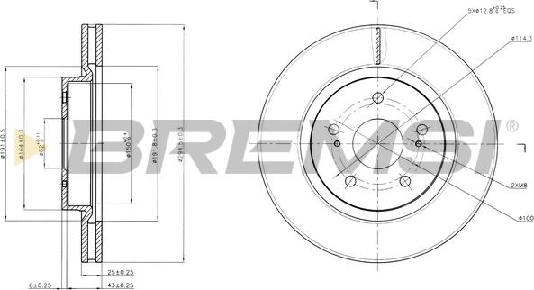 Bremsi CD7635V - Əyləc Diski furqanavto.az