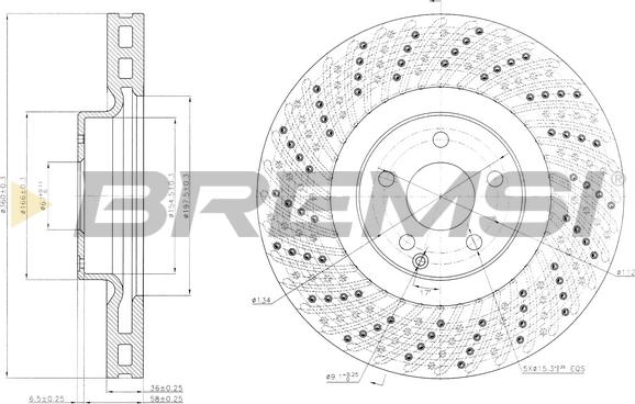 Bremsi CD7637V - Əyləc Diski furqanavto.az