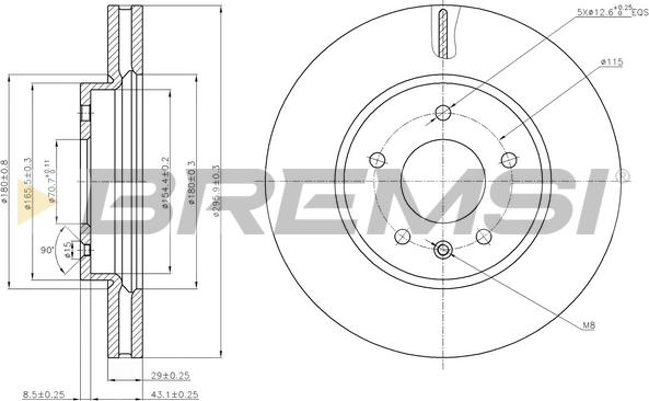 Bremsi CD7625V - Əyləc Diski furqanavto.az