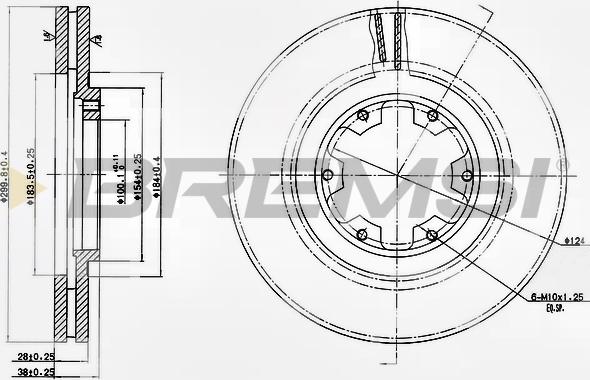 Bremsi CD7626V - Əyləc Diski furqanavto.az