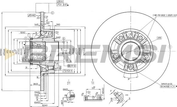 Bremsi CD7623S - Əyləc Diski furqanavto.az