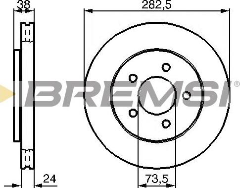 Bremsi CD7059V - Əyləc Diski furqanavto.az