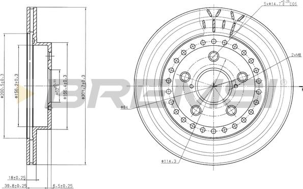 Bremsi CD7009V - Əyləc Diski furqanavto.az