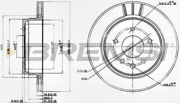 Bremsi CD7004V - Əyləc Diski furqanavto.az