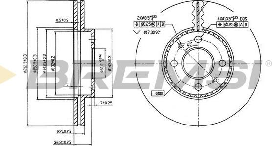 Bremsi CD7006V - Əyləc Diski furqanavto.az