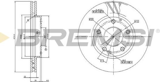 Bremsi CD7035V - Əyləc Diski furqanavto.az