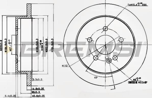 Bremsi CD7037S - Əyləc Diski furqanavto.az