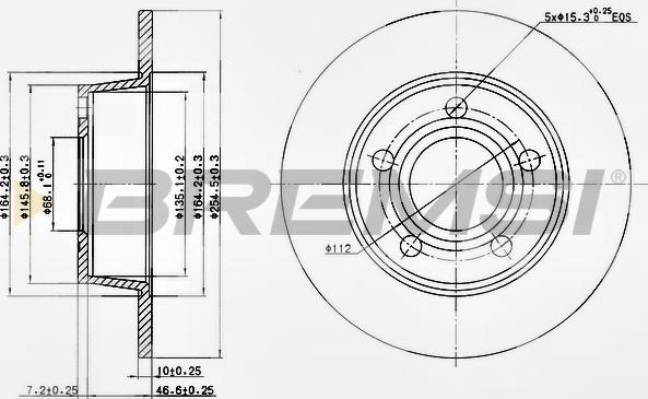 Bremsi CD7190S - Əyləc Diski furqanavto.az