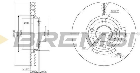 Bremsi CD7191V - Əyləc Diski furqanavto.az