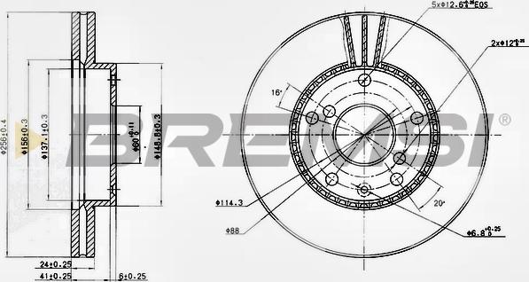 Bremsi CD7192V - Əyləc Diski furqanavto.az