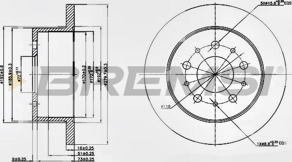 Bremsi CD7144S - Əyləc Diski furqanavto.az