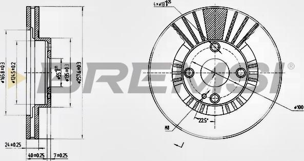 Bremsi CD7105V - Əyləc Diski furqanavto.az