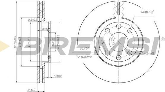 Bremsi CD7131V - Əyləc Diski furqanavto.az