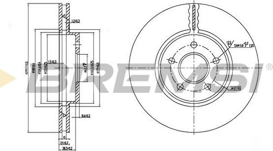 Bremsi CD7125V - Əyləc Diski furqanavto.az