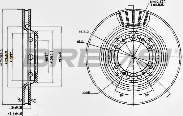 Bremsi CD7892V - Əyləc Diski furqanavto.az