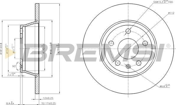 Bremsi CD7848S - Əyləc Diski furqanavto.az