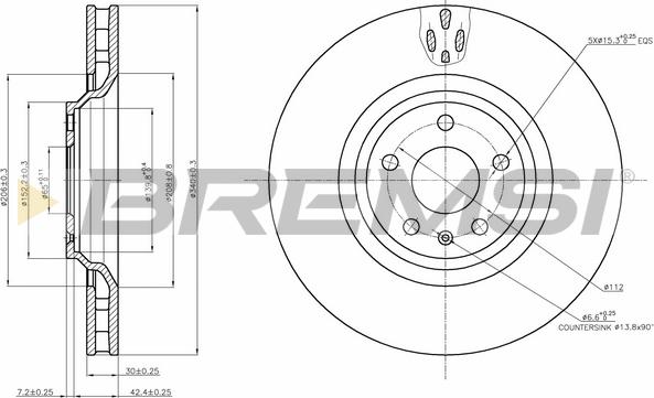 Bremsi CD7847V - Əyləc Diski furqanavto.az