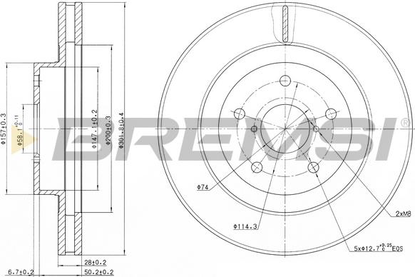 Bremsi CD7857V - Əyləc Diski furqanavto.az