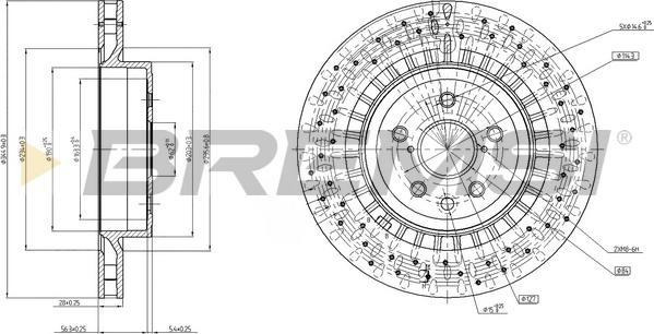 Bremsi CD7863V - Əyləc Diski furqanavto.az