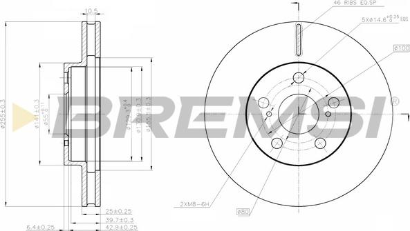 Bremsi CD7882V - Əyləc Diski furqanavto.az