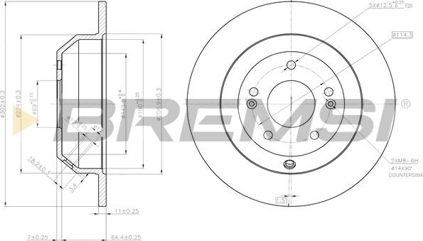 Bremsi CD7873S - Əyləc Diski furqanavto.az