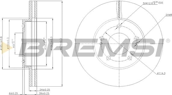 Bremsi CD7393V - Əyləc Diski furqanavto.az