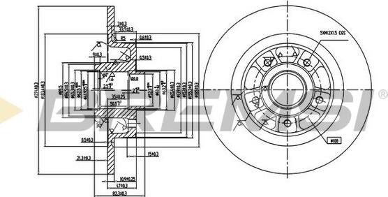 Bremsi CD7364S - Əyləc Diski furqanavto.az