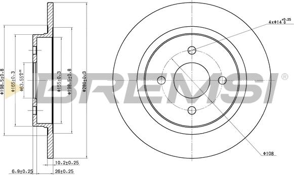 Bremsi CD7367S - Əyləc Diski furqanavto.az