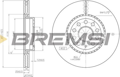 Bremsi CD7305V - Əyləc Diski furqanavto.az