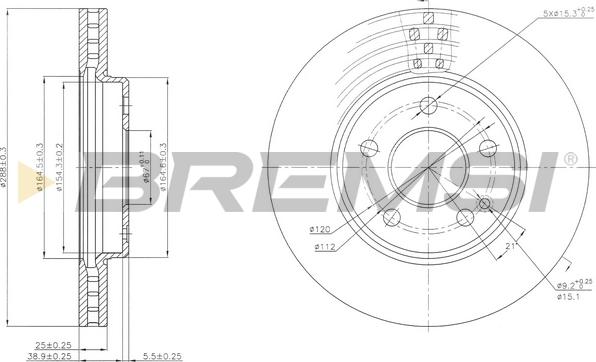 Bremsi CD7316V - Əyləc Diski furqanavto.az