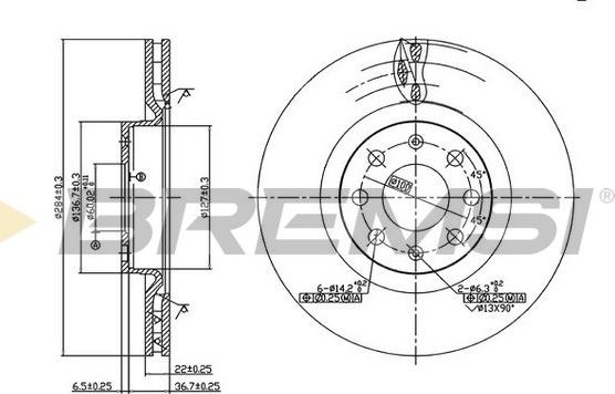 Bremsi CD7298V - Əyləc Diski furqanavto.az