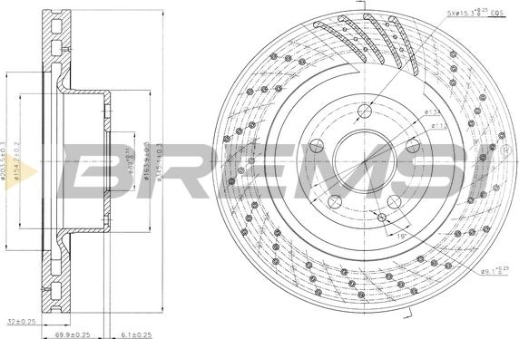 Bremsi CD7248V - Əyləc Diski furqanavto.az