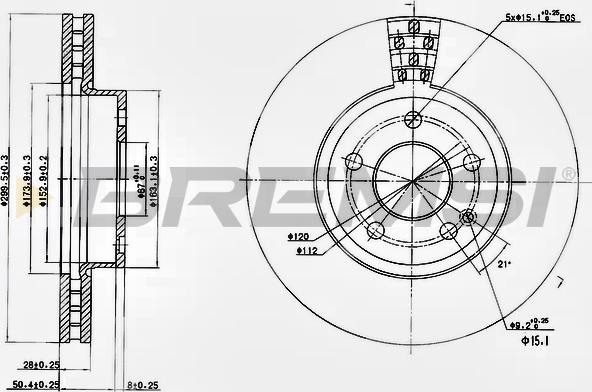 Bremsi CD7203V - Əyləc Diski furqanavto.az