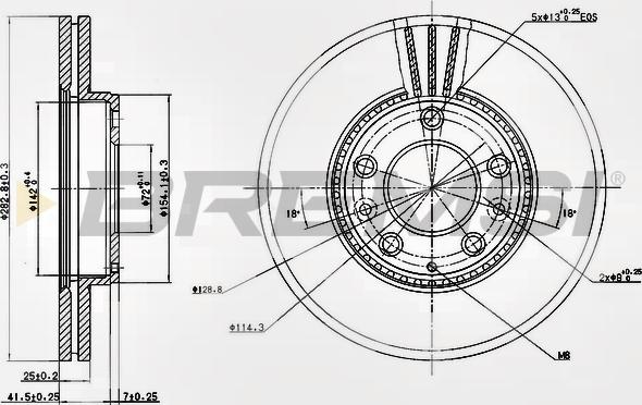 Bremsi CD7210V - Əyləc Diski furqanavto.az