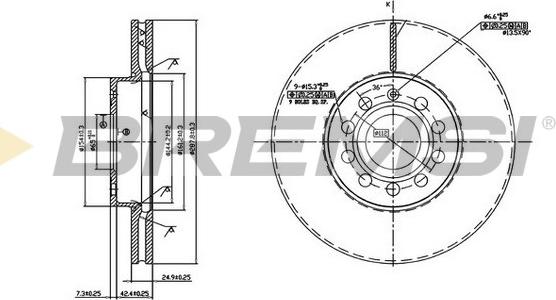 Bremsi CD7218V - Əyləc Diski furqanavto.az