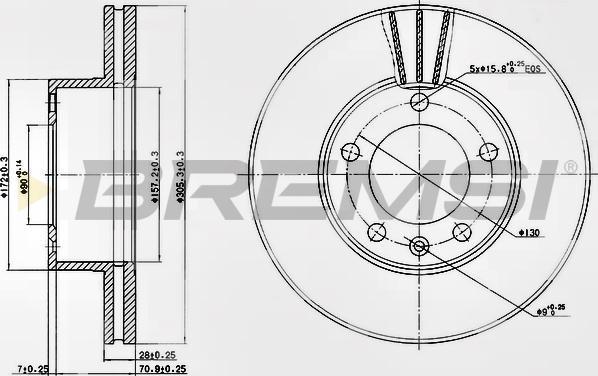 Bremsi CD7217V - Əyləc Diski furqanavto.az