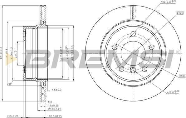 Bremsi CD7285V - Əyləc Diski furqanavto.az