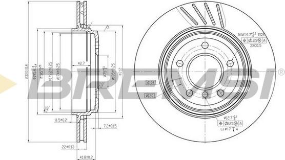 Bremsi CD7280V - Əyləc Diski furqanavto.az