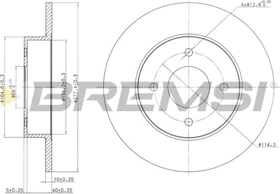 Bremsi CD7235S - Əyləc Diski furqanavto.az