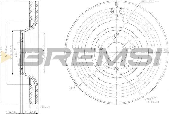 Bremsi CD7238V - Əyləc Diski furqanavto.az