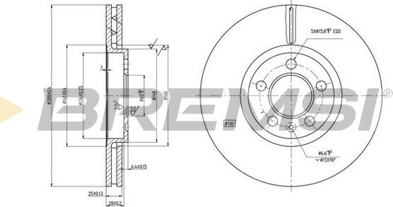 Bremsi CD7221V - Əyləc Diski www.furqanavto.az