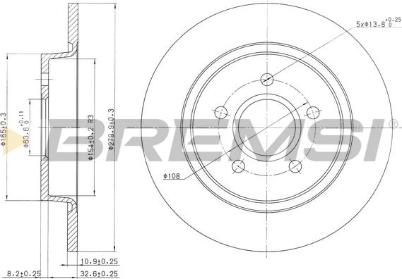 Bremsi CD7227S - Əyləc Diski furqanavto.az