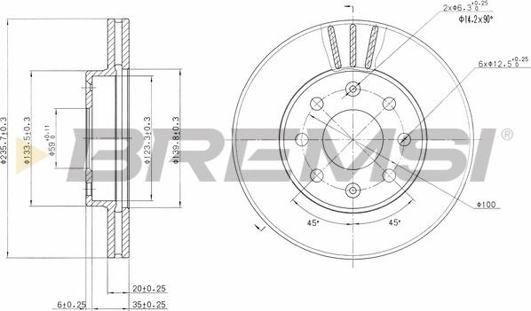 Bremsi CD7279V - Əyləc Diski furqanavto.az