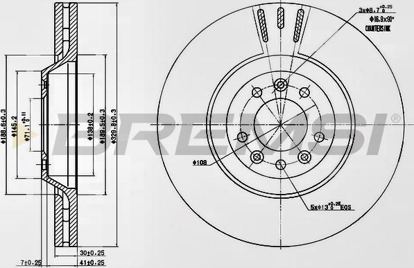 Bremsi CD7274V - Əyləc Diski furqanavto.az