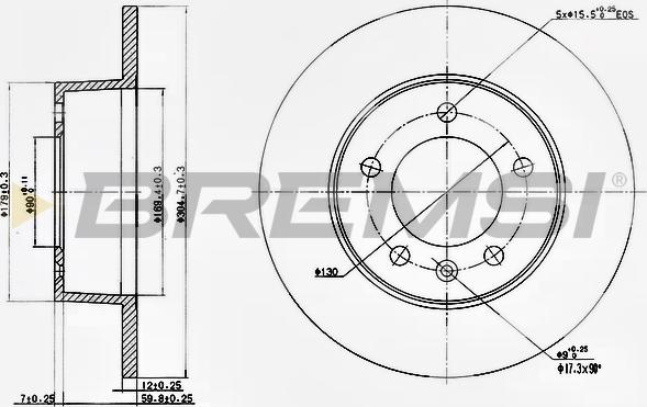 Bremsi CD7272S - Əyləc Diski furqanavto.az