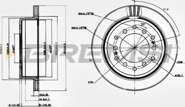 Bremsi CD7743V - Əyləc Diski furqanavto.az